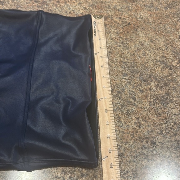 Spanx Faux Leather Track Stripe 7/8 Leggings Navy Womens Size Large - Picture 13 of 13